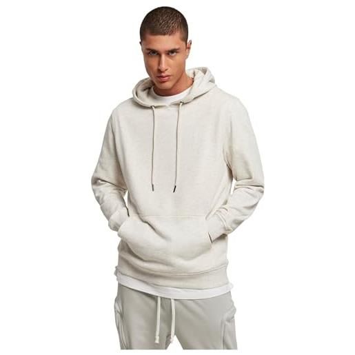 Urban Classics blank hoody, felpa con cappuccio uomo, lightgrey, s