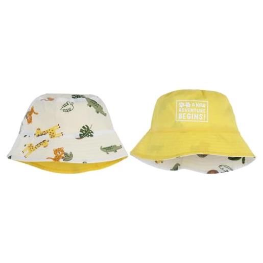 Chicco, cappello singolo reversibile, modello pescatore, bambino (it, età, 9 mesi, beige/giallo)