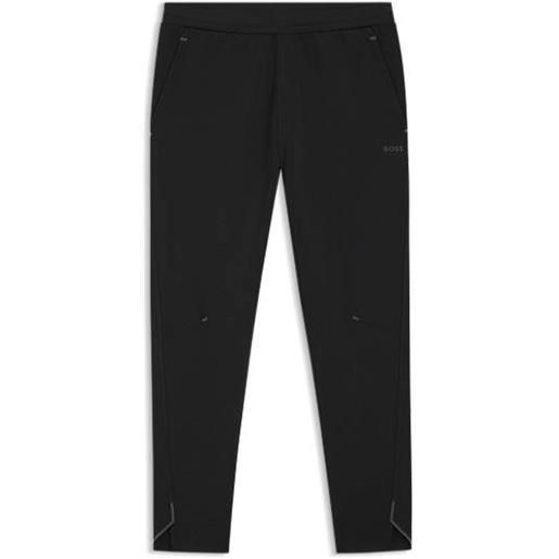 BOSS pantaloni ad asciugatura rapida con logo riflettente, nero