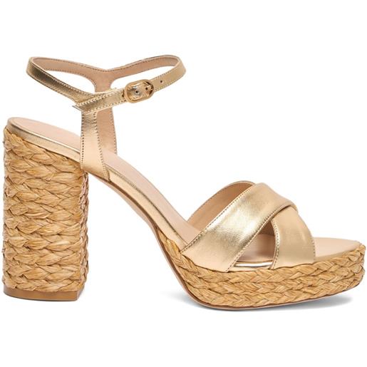 Stuart Weitzman espadrilles con plateau 110mm - oro