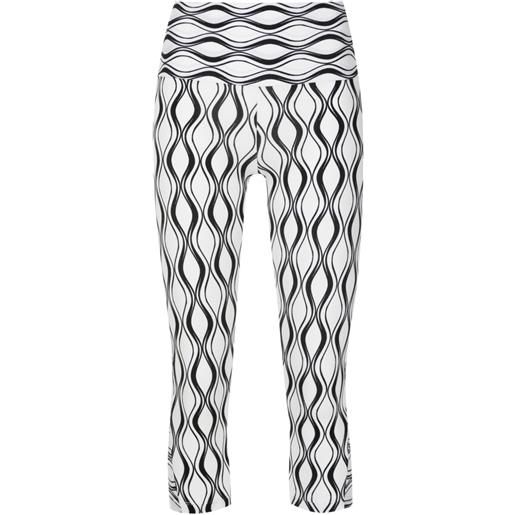 AMIR SLAMA GYM leggings crop con stampa - bianco