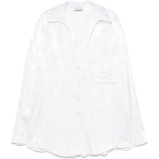 Weili Zheng camicia a fiori jacquard - bianco