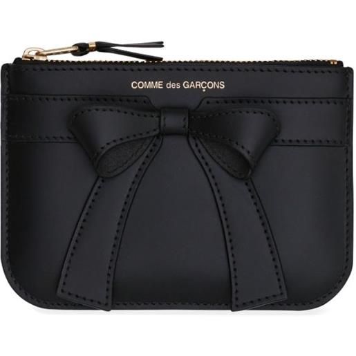Comme Des Garçons Wallet portafoglio big bow - nero