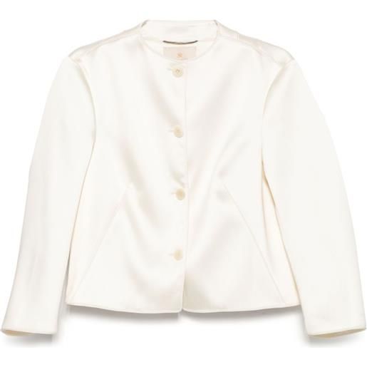 Ermanno Scervino giacca in raso - bianco