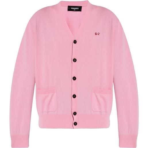 DSQUARED2 cardigan con applicazione - rosa