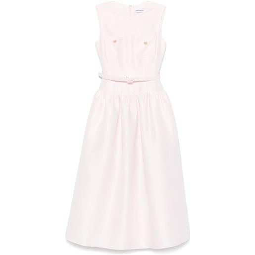 Self-Portrait abito midi in taffetà - rosa