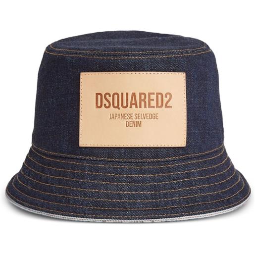 DSQUARED2 cappello bucket denim - blu