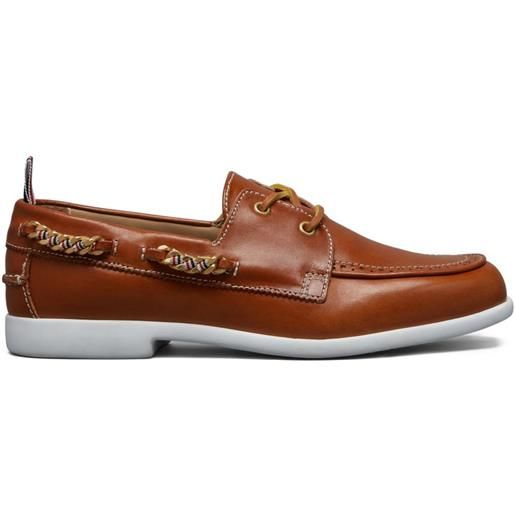 Thom Browne stringate con catena - marrone