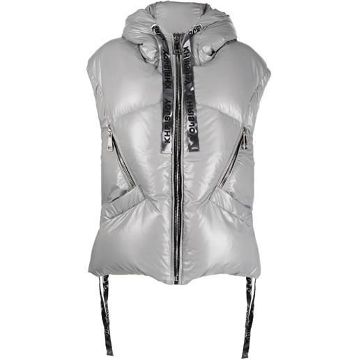 Khrisjoy gilet imbottito con cappuccio - grigio