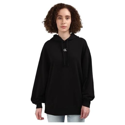 Calvin Klein jeans donna felpa oversized con cappuccio, nero (ck black), s