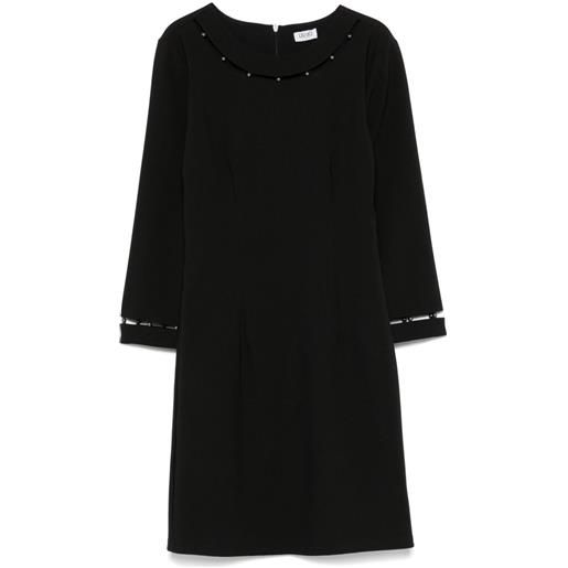 LIU JO abito corto con perline - nero