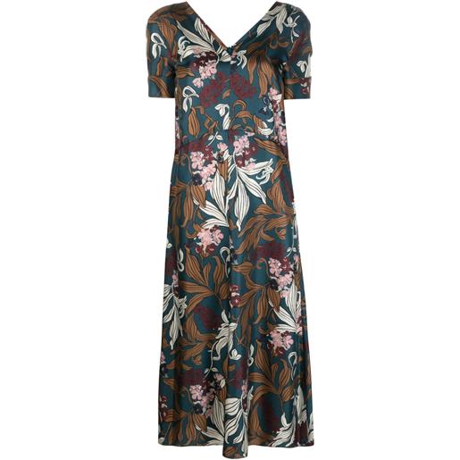 'S Max Mara abito midi a fiori - blu