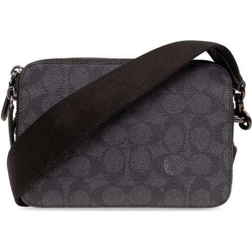 Coach borsa messenger con zip - grigio