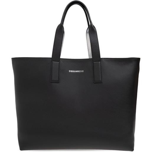 DSQUARED2 borsa tote neoclassic in pelle - nero