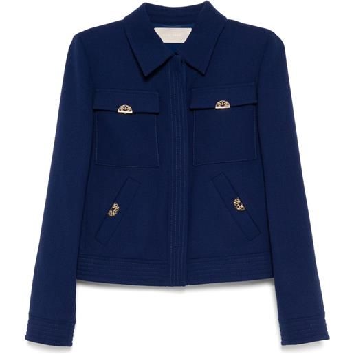 Elie Saab giacca in crêpe - blu