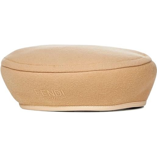 Fendi Kids basco con logo ricamato - toni neutri