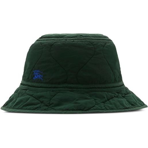 Burberry cappello bucket trapuntato - verde