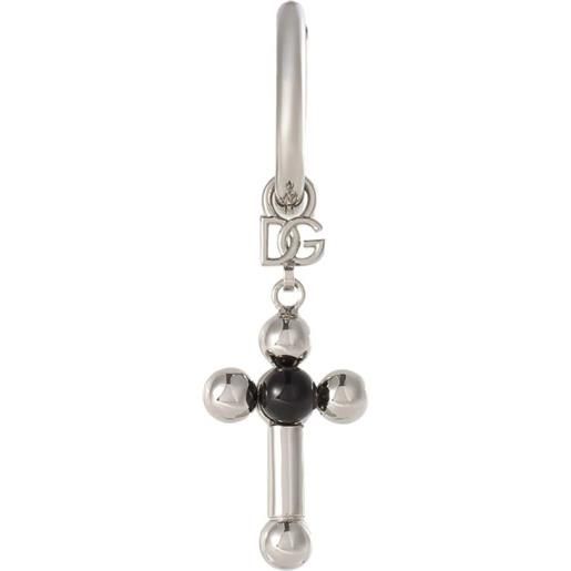 NKlaus Orecchini A Croce In Argento 925 Lucido – Piccoli 7x5 Mm – Donna – 13410