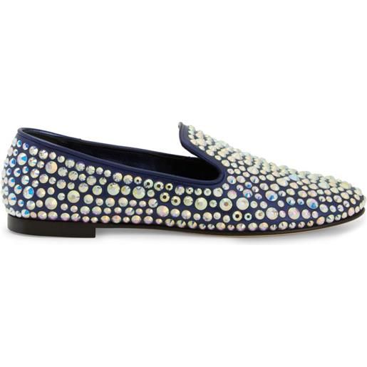 Giuseppe Zanotti mocassini evangeline con strass - blu