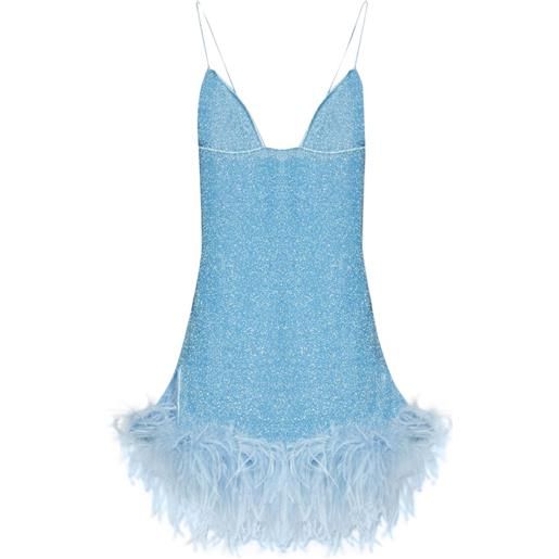 Oséree abito lumière plumage corto - blu
