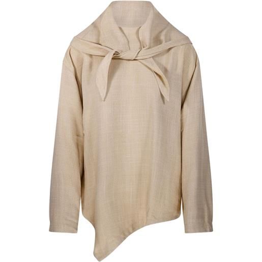 Studio Nicholson top con cappuccio - toni neutri
