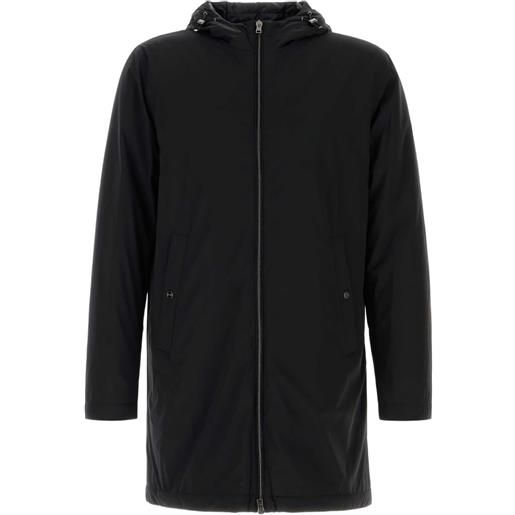 Herno cappotto lungo con cappuccio - nero