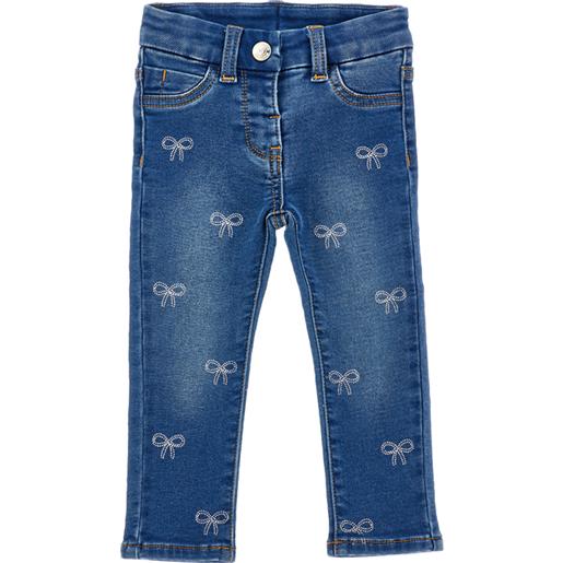 Monnalisa jeans fiocchini strass