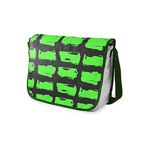 Bonamaison stampate digitalmente borse da scuola messenger con cinturino cachi per ragazze e ragazzi, borse a tracolla per studenti, di nuovo a scuola, dimensioni: 29x36 cm