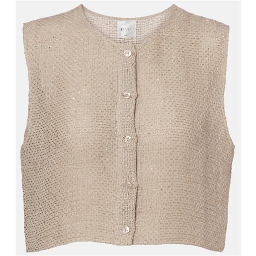 Leset top stella in misto lino