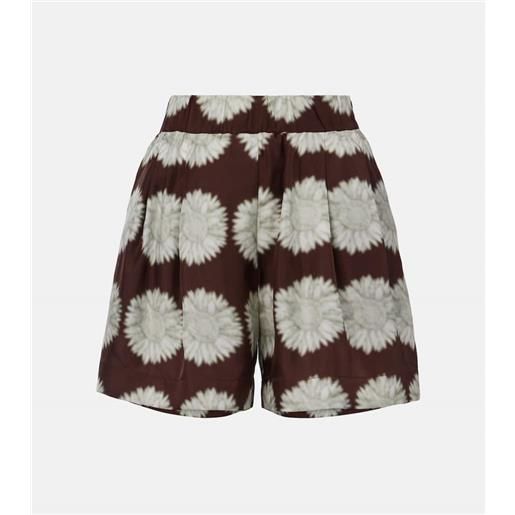 Asceno shorts zurich in twill di seta con stampa