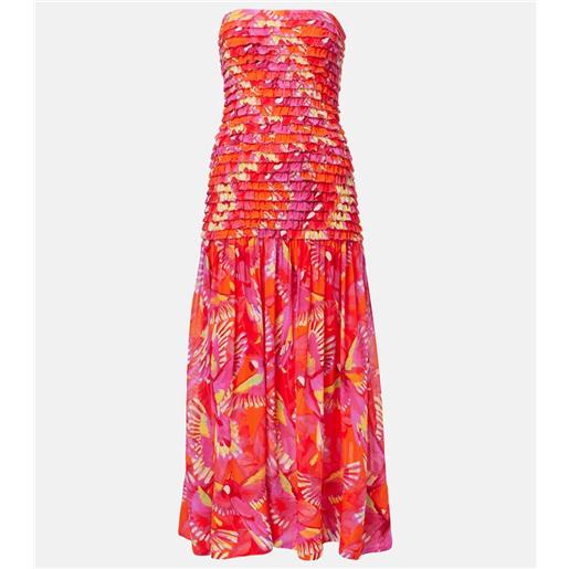 Farm Rio abito lungo flying birds con stampa