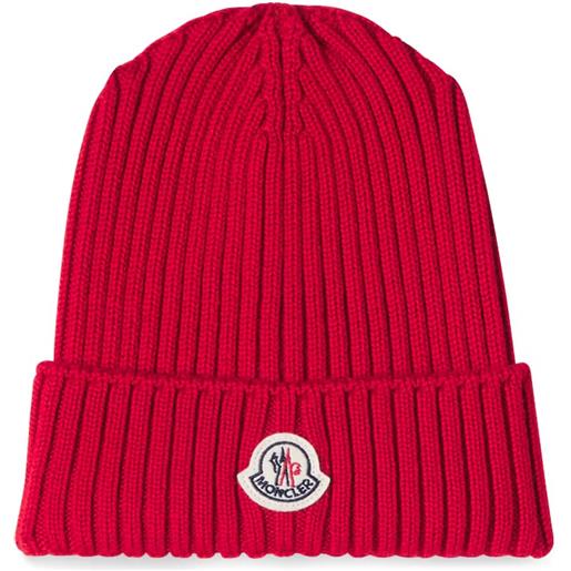 Moncler Enfant berretto in lana vergine con logo