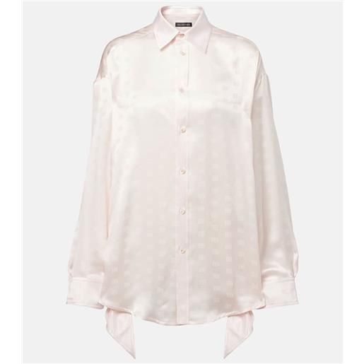 Balenciaga camicia in raso di seta