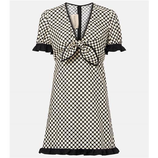 Valentino miniabito in popeline di cotone a pois