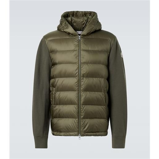 Moncler piumino trapuntato in lana e piumino