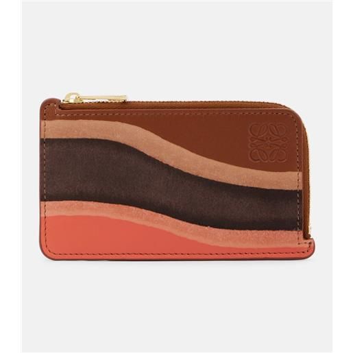 Loewe portacarte anagram in pelle con stampa