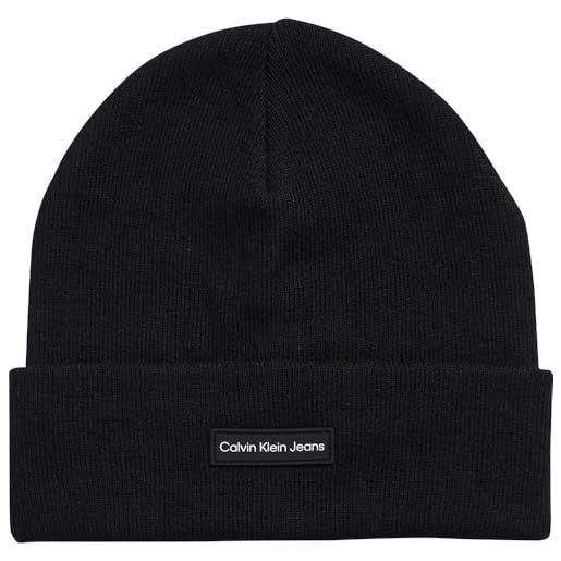 Calvin Klein jeans uomo inst patch beanie k50k512142, black (black), os