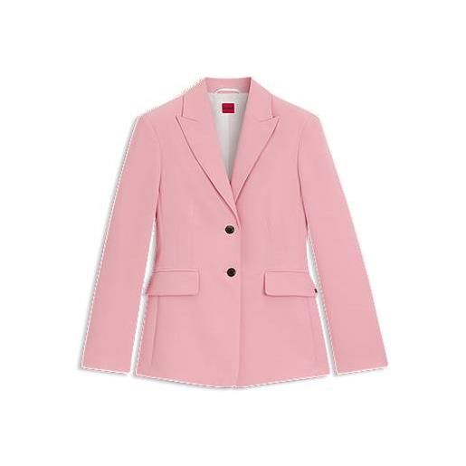 HUGO blazer regular fit in materiale elasticizzato, rosa chiaro