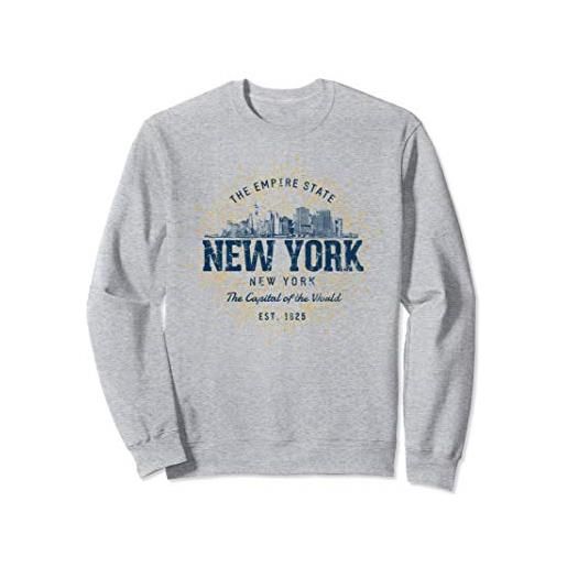 Souvenir di New York di Treaja stati uniti vacanze souvenir vintage new york felpa