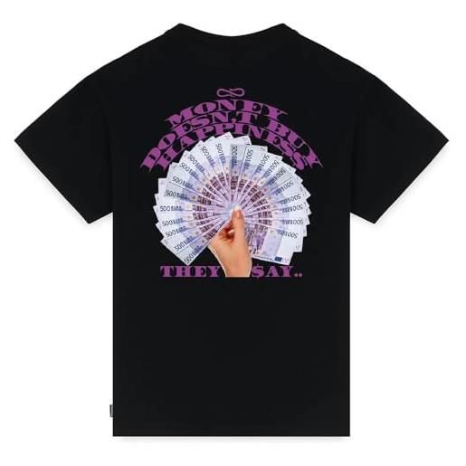 PROPAGANDA t-shirt happiness maglia manica corta uomo originale 2025 black (it, testo, m, regular, regular, nero)