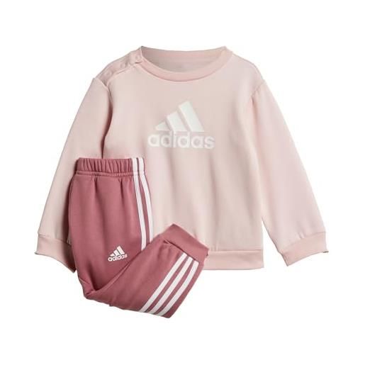 adidas kids badge of sport jogger set cotton pink 9-12m