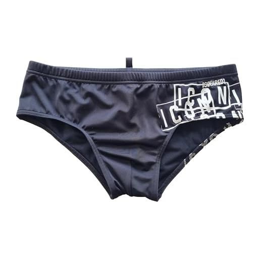 DSQUARED2 costume da bagno slip uomo d7b2e5390.010 swim nero taglia 48
