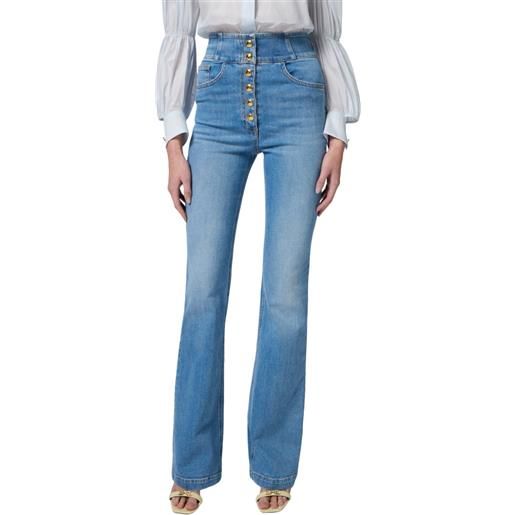 ELISABETTA FRANCHI jeans a vita alta - pj82d51e2 - denim chiaro