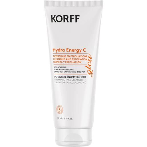 KORFF Srl korff hydra energy c glow gel - gel viso detergente esfoliante per tutti i tipi di pelle - 200 ml