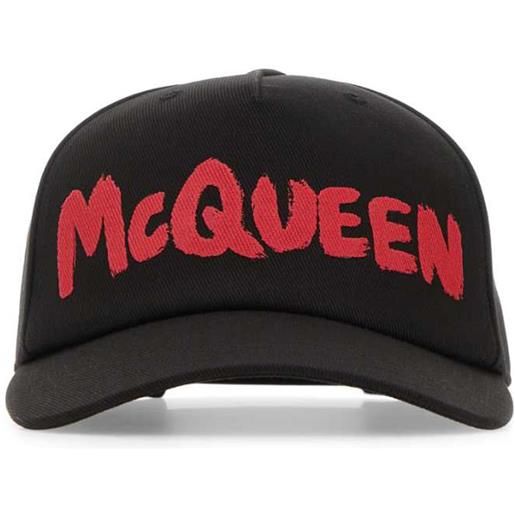 Alexander McQueen cappello da baseball con stampa - nero