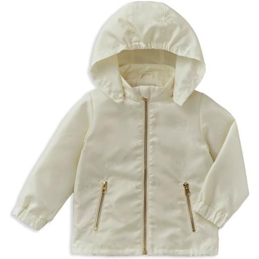 Miki House giacca a vento label - bianco