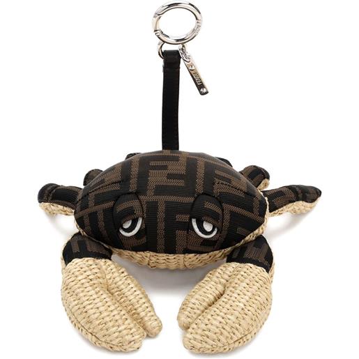 Fendi Kids portachiavi a forma di granchio - marrone