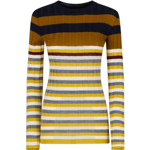 Marni maglione a righe in lana - giallo