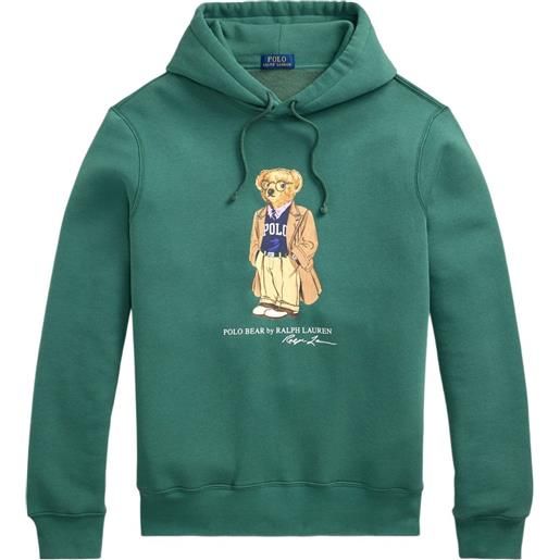 Polo Ralph Lauren felpa polo bear con cappuccio - verde
