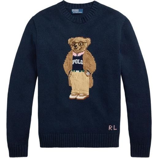 Polo Ralph Lauren felpa polo bear - blu